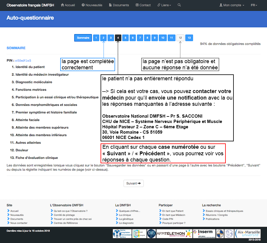 Visualisation auto-questionnaire